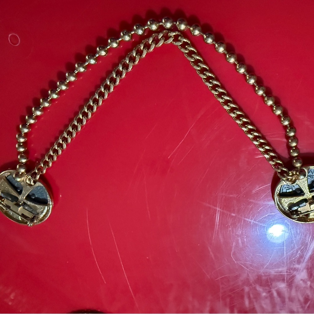 Vintage 2 French coin  pin chain unique, vintage piece rare unusual double pin - Picture 3 of 5